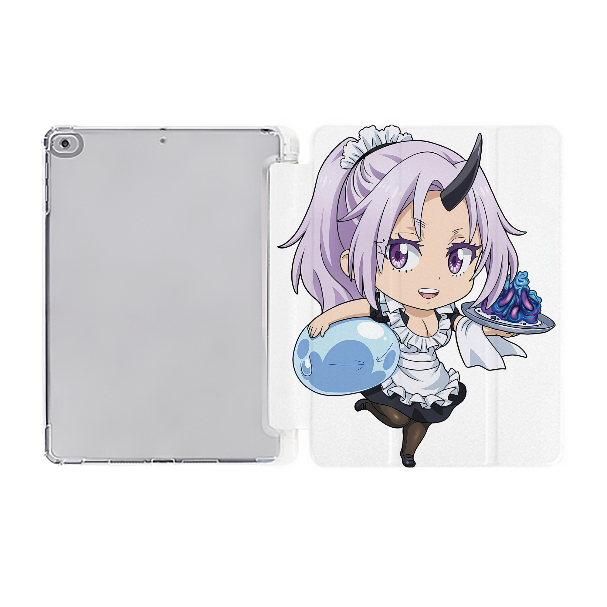 （画像用） 転スラ Regarding Reincarnated to Slime IPad ケース ペン収納付き 三つ折りスタンド PUレザー×シリコン 対応機種9.5/10.5/10.9インチ
